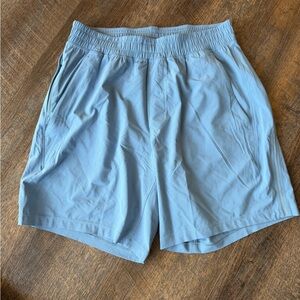 Lululemon Men's Pace Breaker liner less 7 inches Light Blue Shorts